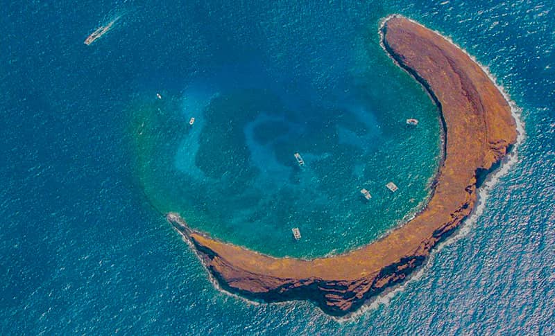 Molokini Crater is perhaps the best snorkeling in Maui